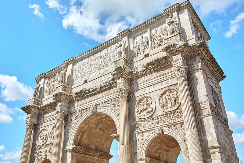 The Arch of Constantine in Rome, Italy