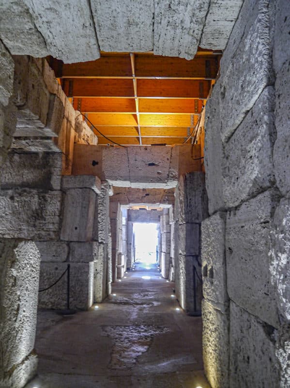 The Colosseum underground tunnels