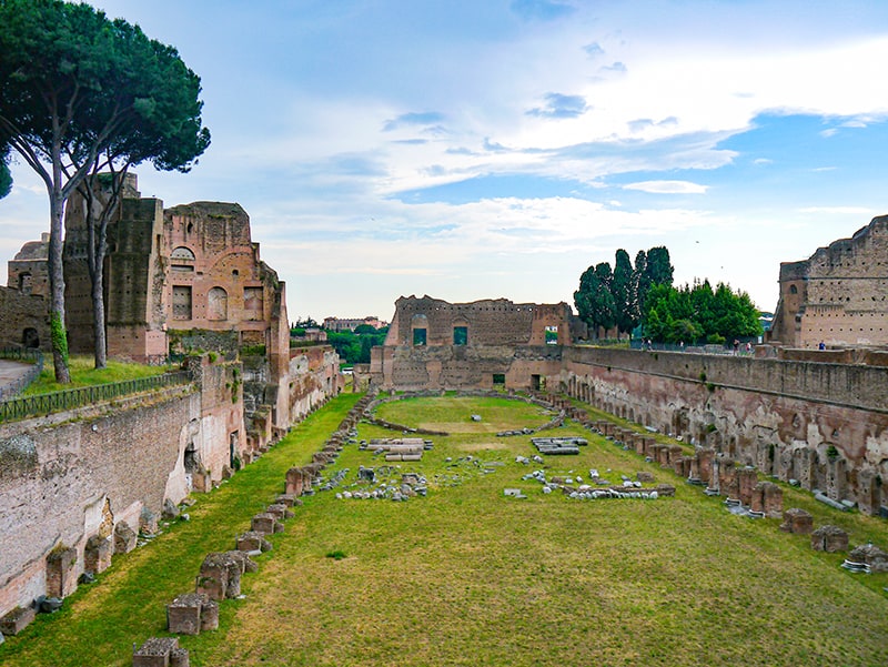 Palatine Hill stadium in Rome, Italy