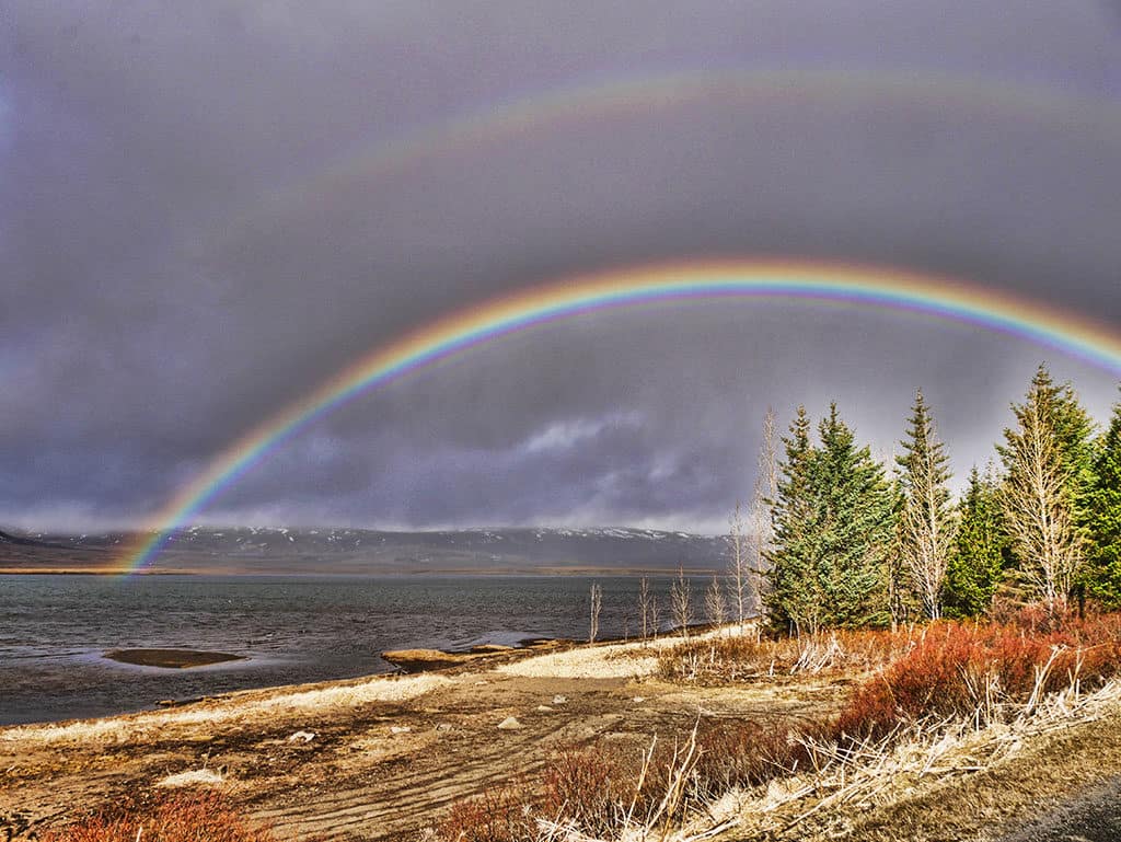 Rainbows are frequent in Iceland
