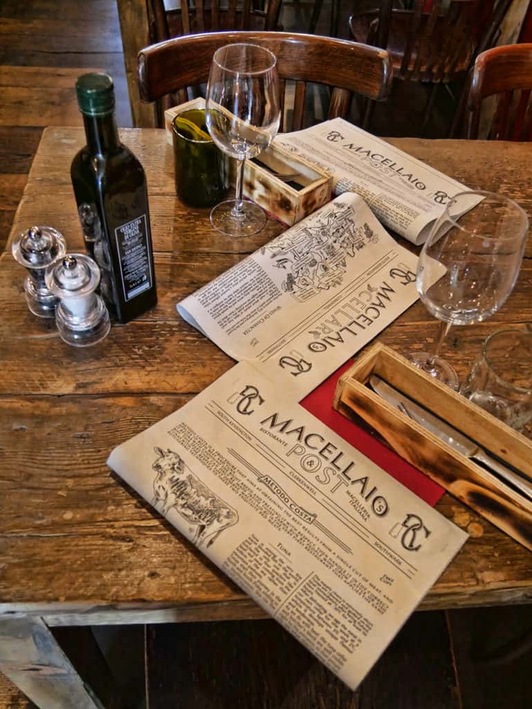 Macellaio menu at Exmouth Market