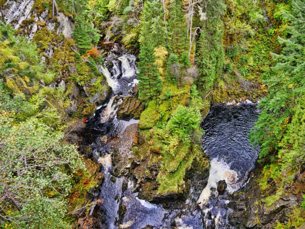 Plodda Falls in the Scottish Highlands