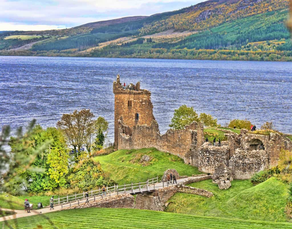 Urquhart Castle near Loch Ness in Scotland