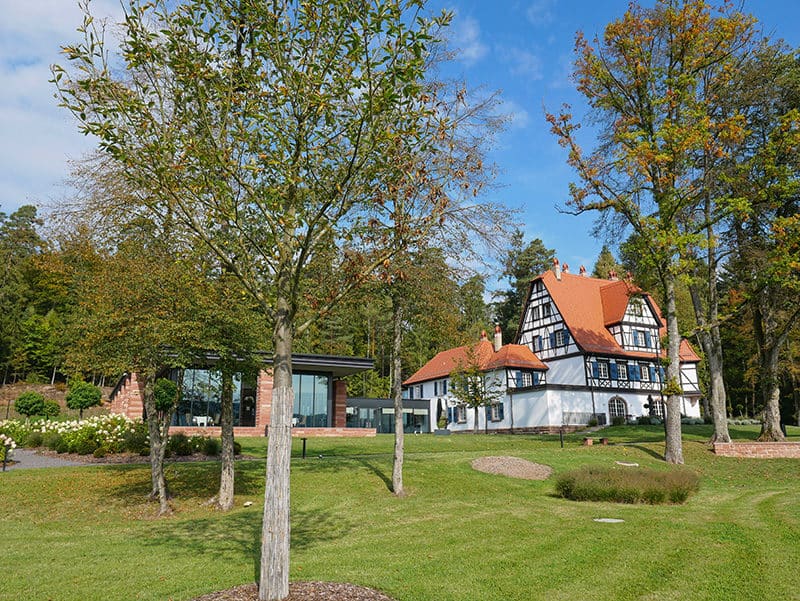 The magnificent Villa Lalique luxury hotel and 2 Michelin star restaurant in Alsace, France