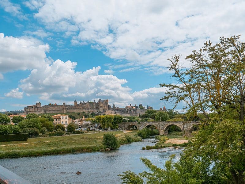 View of La Cite, Carcassonne from the river