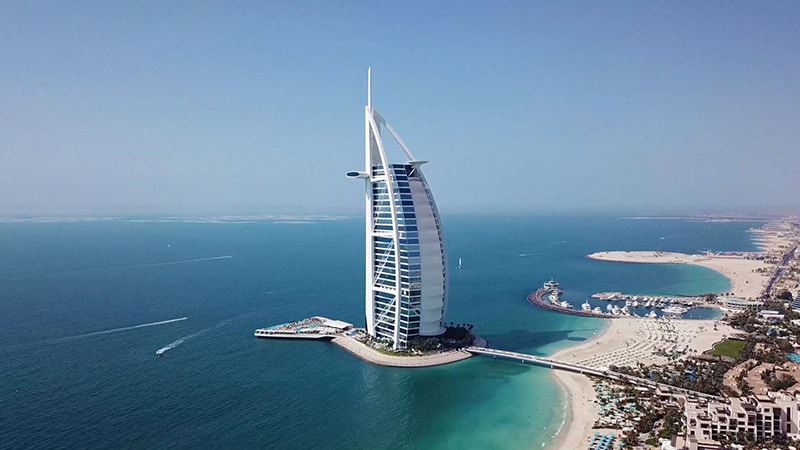 A panoramic view of Burj Al Arab hotel