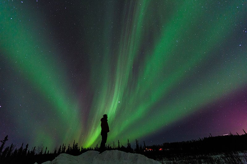 The northern lights in Fairbanks, Alaska