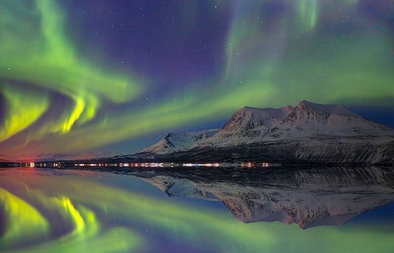 Aurora borealis in Tromso, Norway
