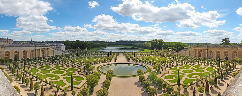 Palace of Versailles gardens near Paris, France