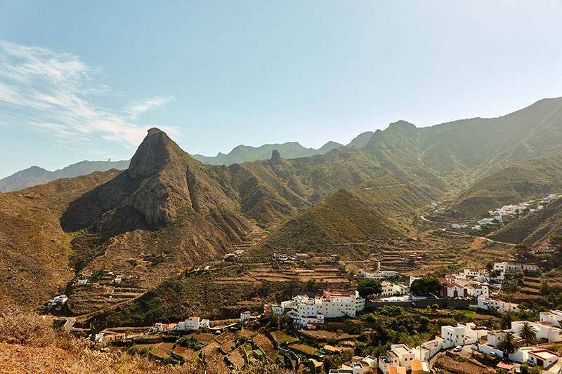 A village in the Anaga Mountain range