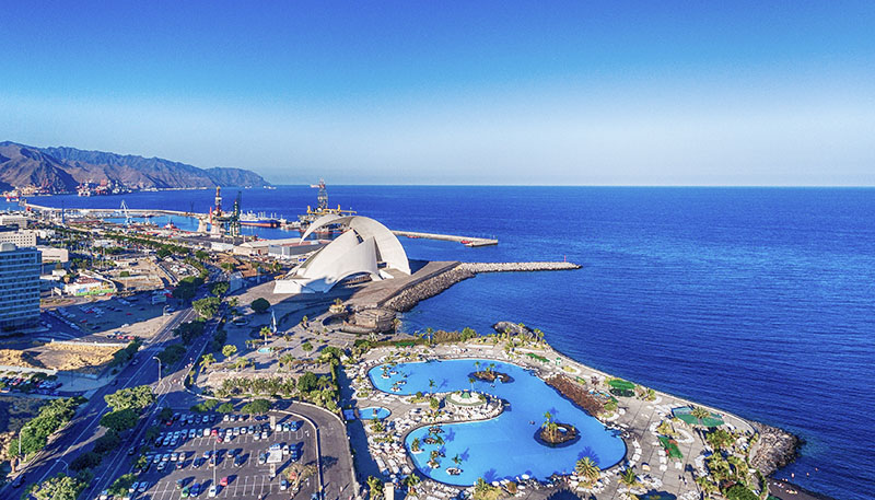Aerial view of Santa Cruz de Tenerife