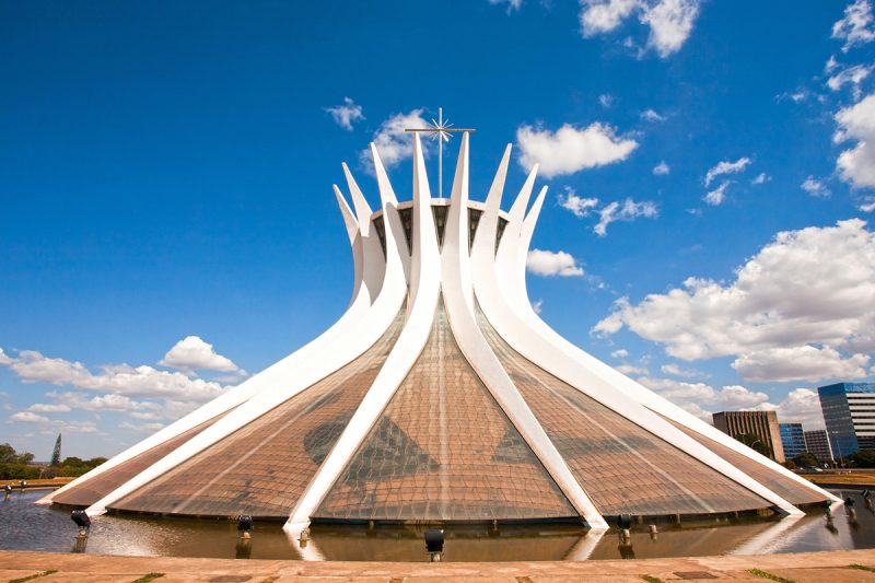 Brasilia Cathedral designed by Oscar Niemeyer