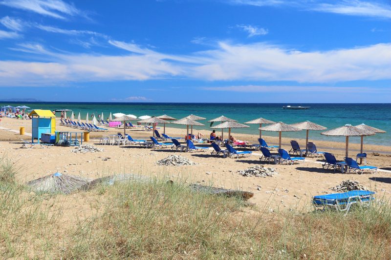 Issos - one of the best sandy beaches in Corfu