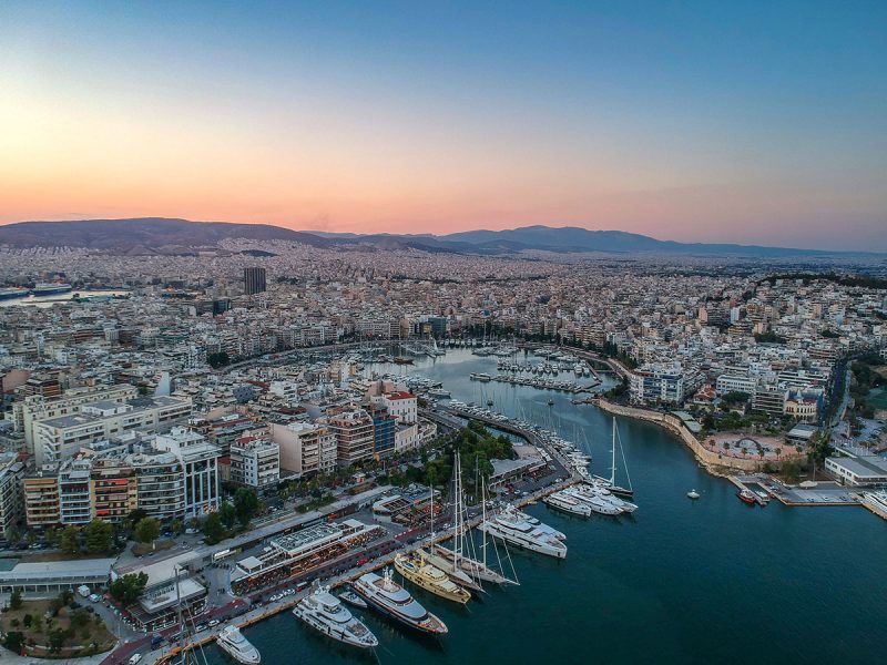 The port of Piraeus in Athens