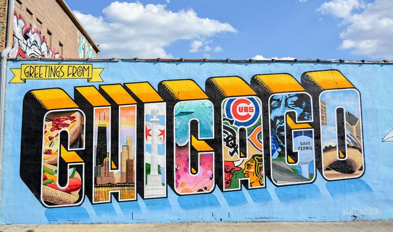 Greetings from Chicago mural