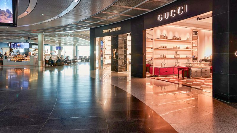 Luxury boutiques at Frankfurt Airport