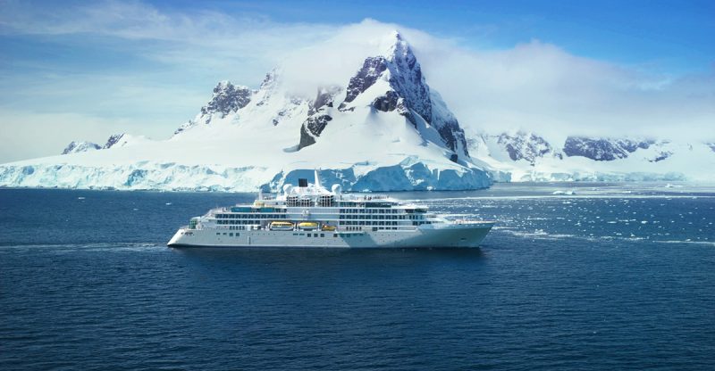 Silver Endeavour luxury expedition ship in Antarctica
