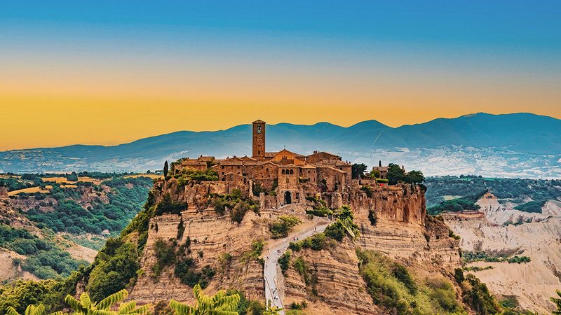 The hilltop town of Civita di Bagnoregio
