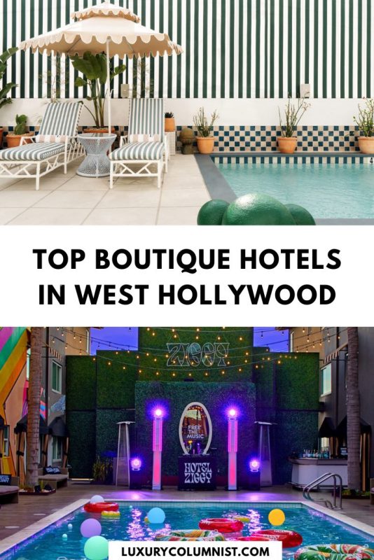 Top West Hollywood boutique hotels