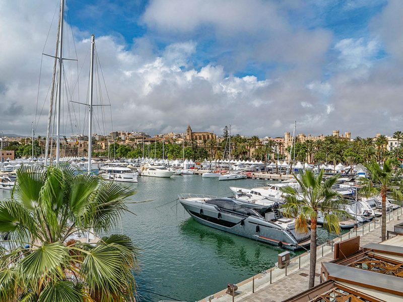 Yachts in Palma de Mallorca Marina