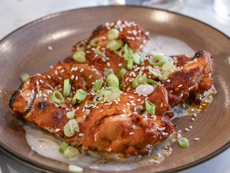 Gochujang chicken thighs at Canto
