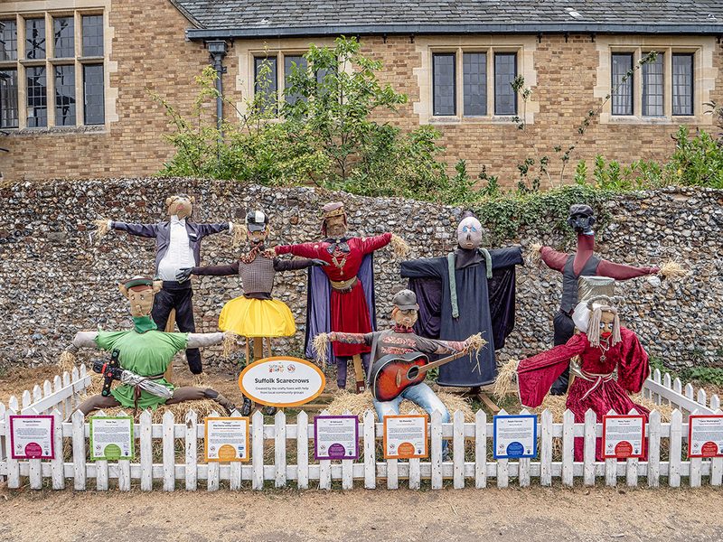 The life-size Suffolk scarecrows