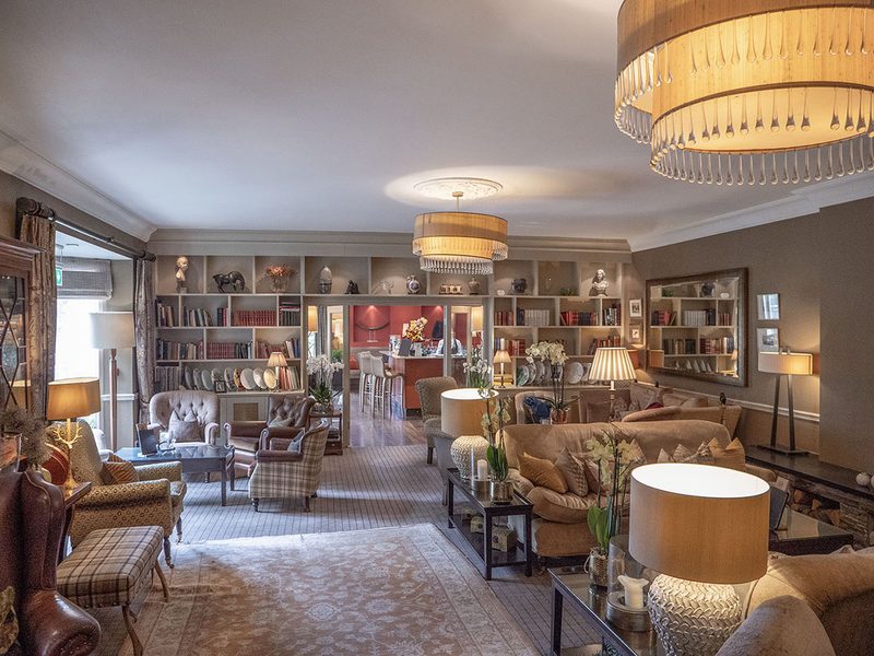 The cosy Gilpin Hotel lounge