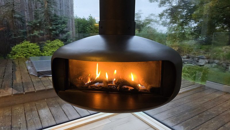Cosy fireplace in our Gilpin Hotel Spa Suite