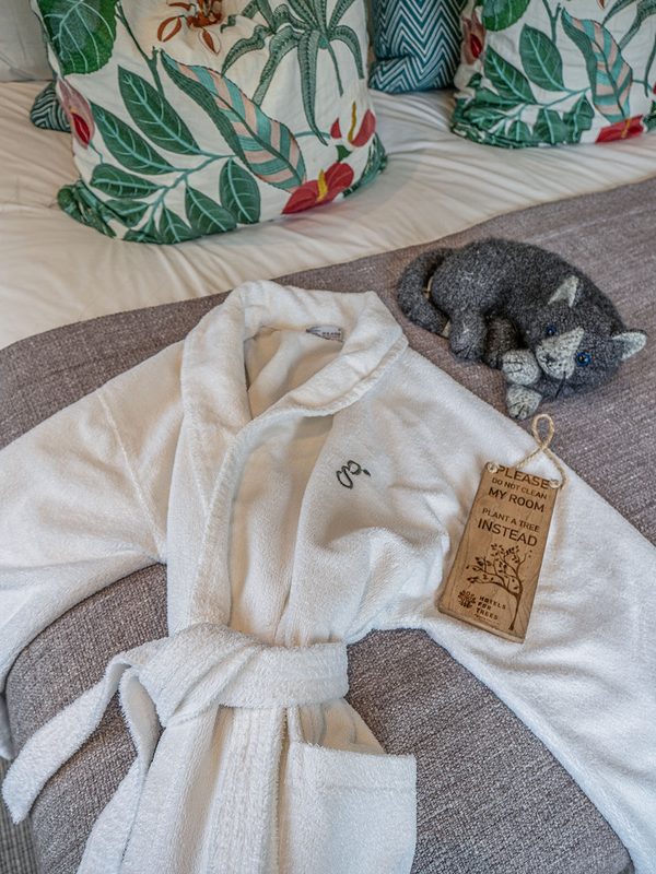 Fluffy bathrobe at The Gilpin Hotel